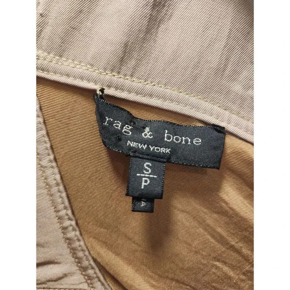 Rag + Bone Adrian Button-Detailed Crinkled-Twill Midi Dress In Sage Green - Picture 5 of 12